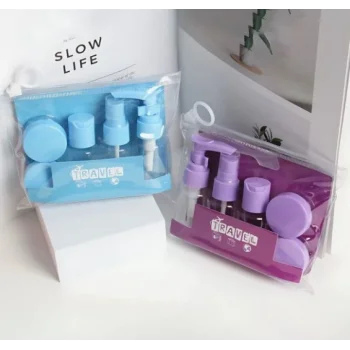 6 Parça Renkli Kapaklı Seyahat İçin Boş Şişe Seti (5047)