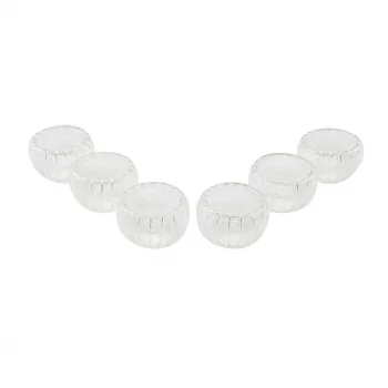 6 PCS   ÇİZGİLİ CAM  ÇİFT CİDARLI LOKUMLUK - SOSLUK  50 ML (5047)