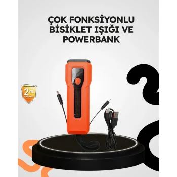 600 Lümen Bisiklet Ön Işık Powerbankli  COB Led