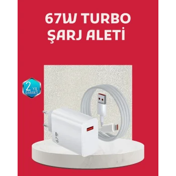 67 Watt Turbo Şarj Cihazı Motorola G30 G50 G60 G82 Uyumlu