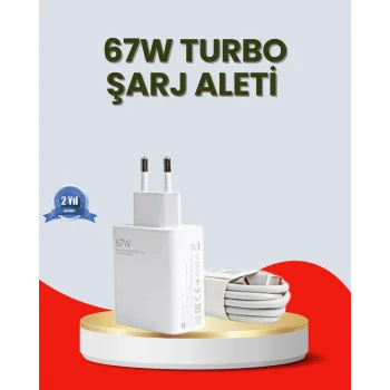 67 Watt Ultra Hızlı Şarj Adaptörü Xiaomi Redmi 9 10 12C Uyumlu