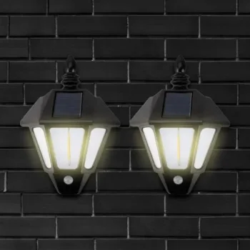 2 Adet  Güneş Enerjili Bahçe Led Ampul Hareket Sensörlü Bahçe Led 3 Modlu (0177)