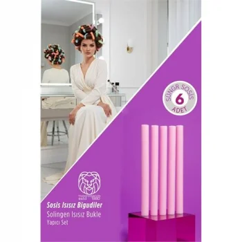 6’lı Profesyonel Sünger Sosis Saç Bigudisi – Isısız Doğal Dalgalar Solingen Professional 719759