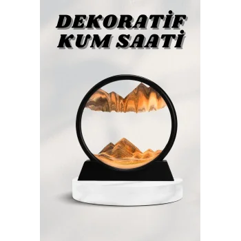 7 Inç Mavi Orta Boy Dekoratif Yuvarlak Şık Kum Tablosu Modern Dekoratif Süs