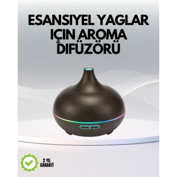 7 Renk Işıklı Ultrasonik Hava Difüzörü – Sessiz ve Güvenli Kullanım