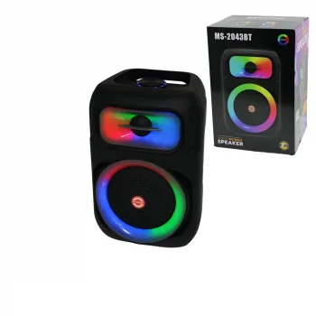 8 İNÇ SPEAKER HOPARLÖR BLUETOOTH WIRELESS SPEAKER 5 FARKLI IŞIKLI USB - BLUETOOHT - DC 5V 25W PL-4671 (5047)