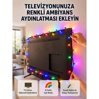 8 Modlu LED Işık Zinciri İç Mekan Dekoratif Aydınlatma Yeni Nesil