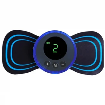 8 Modlu Mini Şarjlı Kelebek LCD Ekran Ems Boyun Omuz Kol Sırt Elektrikli Masaj Bantı Kas Stimülatörü