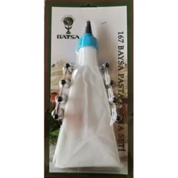 9 PARÇA  PASTA SETİ KREMA TORBASI - METAL SIKMA UÇLARI SETİ (5047)