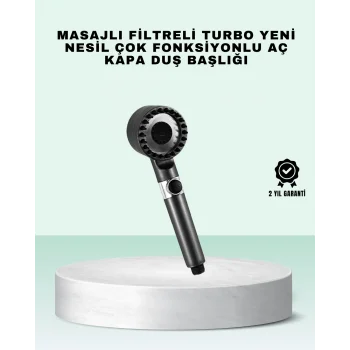 Aç Kapa Tuşlu Filtreli Duş Başlığı Yeni Nesil Tasarım