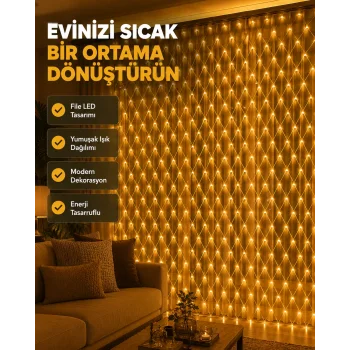 Ağ Şeklinde LED File Işık Dekoratif Ortam Aydınlatma Bahçe Balkon Süsü