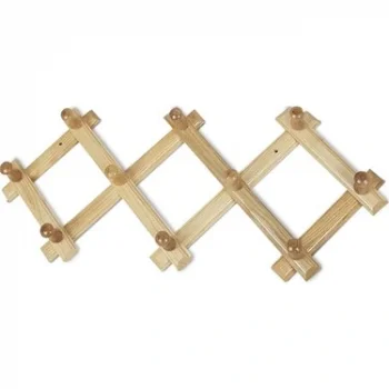 AHŞAP 10 KOLLU AKORDİYON DUVAR ASKISI (5047)