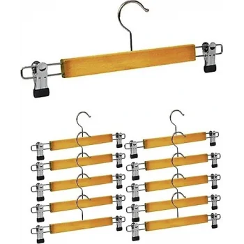10 ADET AHŞAP METAL UÇLU PANTOLON VE ETEK ASKISI (5047)