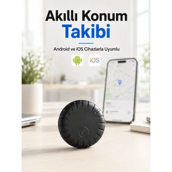 Akıllı GPS Takip Cihazı Android ve iOS Uyumlu 2 Yıl Pil Ömürlü Mini Konum Bulucu