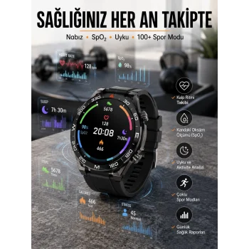 Akıllı Saat 2024 Model Arama Cevaplayan Uyku ve Sağlık Takibi