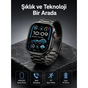 Akıllı Saat 3 Kordonlu Waterproof Adımsayar, Titreşim ve GPS Özelliği