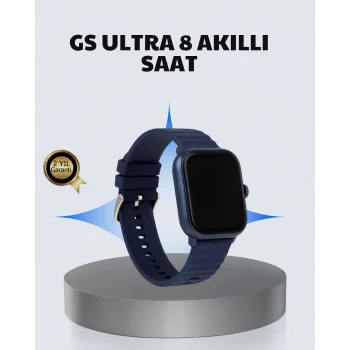 Akıllı Saat 360 mAh Çoklu Spor Modlu Lacivert Siyah Kordon