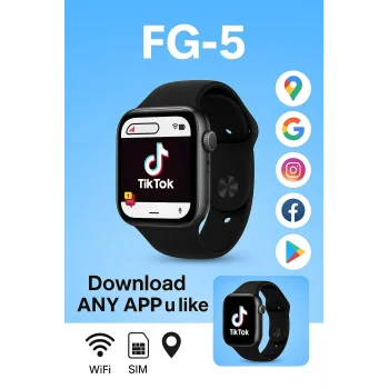 Akıllı Saat 5g Sım Destekli | Tüm Uygulamaları Yükleyebilme | Wifi Gps Fg-5