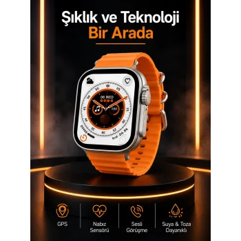 Akıllı Saat Android ve İOS Uyumlu 49 MM NFC Özelliği GPS Takibi Yeni Nesil