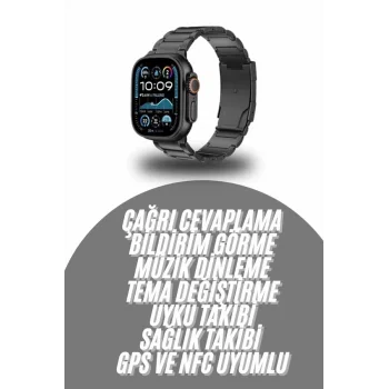 Akıllı Saat Arama Konuşma GPS ve NFC Özelliği 3 Kordonlu Amoled Ekran
