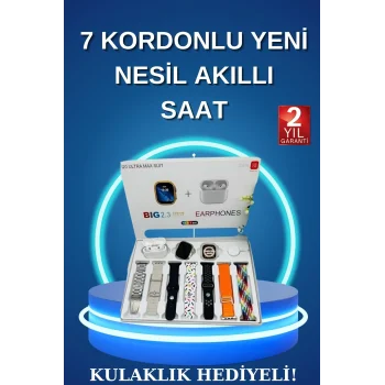 Akıllı Saat Bluetooth Kulaklık Adımsayar Sağlık Takibi Çağrı Cevaplama