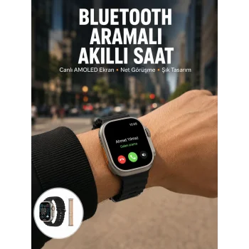 Akıllı Saat Kol Saati Android ve İOS Uyumlu Nabız Ölçer Sesli Asistan Yeni Nesil
