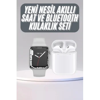 Akıllı Saat Kulaklık Hediyeli Uyku ve Sağlık Takibi Yapabilen Uzun Ömürlü