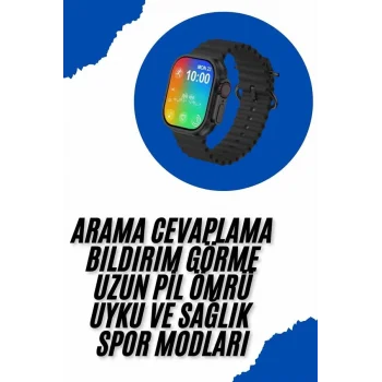 Akıllı Saat Sağlık Takibi Kalp Atışı Adımsayar Ultra Yeni Nesil nefes Egzersizi