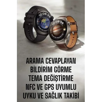 Akıllı Saat Sesli Görüşme, NFC Uyumlu, Bildirim Görme ve Uyku ve Sağlık Takibi
