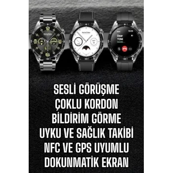 Akıllı Saat Titreşimli Amoled Ekran Uyku ve Sağlık Takibi Sesli Görüşme