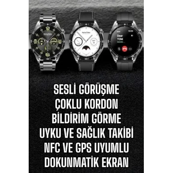 Akıllı Saat Titreşimli Amoled Ekran Uyku ve Sağlık Takibi Sesli Görüşme