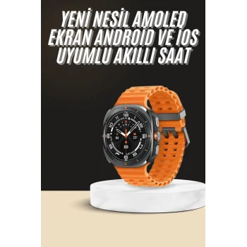 Akıllı Saat Unısex Zarif Görünümlü Titanyum Kasa Amoled Ekran Müzik Dinleme