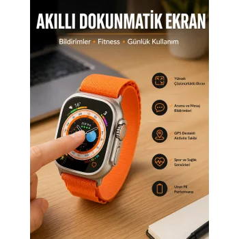 Akıllı Saat Uyku ve Spor Takibi Yeni Nesil Bluetooth Bağlantılı Amoled Ekran