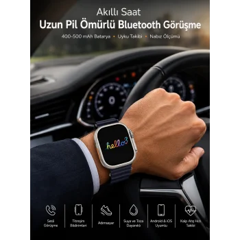 Akıllı Saat Yeni Nesil Bluetooth Bağlantılı Uyku Sağlık Takibi GPS Ve NFC Uyumlu