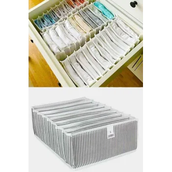 Akordiyon Çekmece  Düzenleyici Organizer 8 Gözlü L Beden Çorap Çamaşır Havlu Düzenleyici