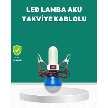 Aküden Çalışan 12V LED Ampul Taşınabilir Kullanım