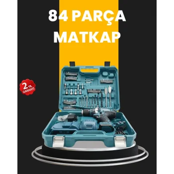 Akülü Matkap Vidalama Seti Çok Amaçlı Aksesuarlarla