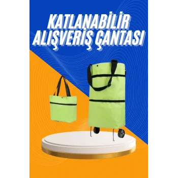 Alışveriş Çantası Katlanabilir Pazar Arabası Tekerlekli Pazar Arabası Katlanabilir