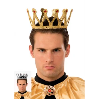 Altın Renk Çocuk ve Yetişkin Uyumlu Kral Tacı (5047)