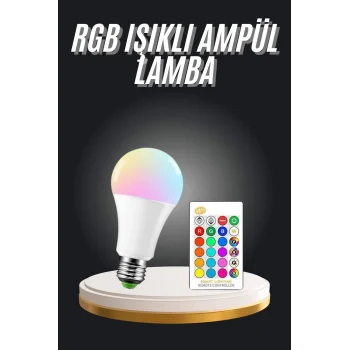 Ambiyans Aydınlatma RGB Led Lamba Kumandalı Renk Değiştirebilen