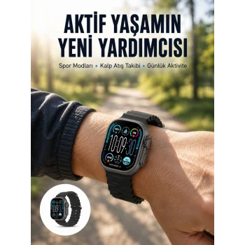 AMOLED Ultra Akıllı Saat 15 Gün Batarya Güçlü Ekran Yeni Nesil