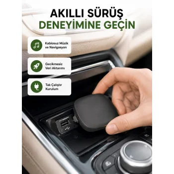 Android Auto Kablosuz Bağlantı Adaptörü 5.8GHz Hızlı WiFi ve Kompakt Tasarımlı Yeni Nesil