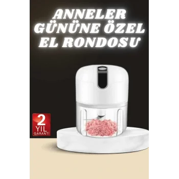 Anneler Gününe Özel Hediye El Rondosu Doğrayıcı Şarjlı Taşınabilir