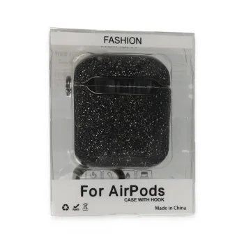 Apple Airpods 2 (2.nesil) Spell Simli Kılıf - Siyah