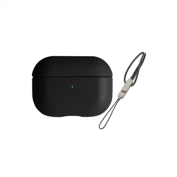 Apple Airpods 3 (3.nesil) 405 Deri Kılıf - Siyah