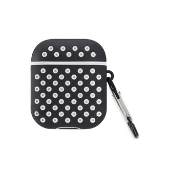 Apple Airpods 3 (3.nesil) Spor Delikli Kılıf - Siyah-beyaz