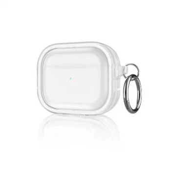 Apple Airpods Pro 2 (2.nesil) Shiny Şeffaf Kılıf - Beyaz