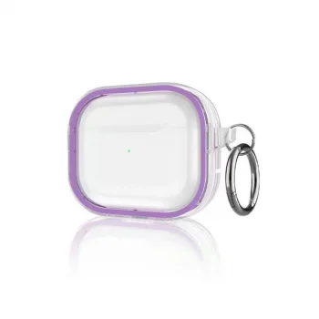 Apple Airpods Pro 2 (2.nesil) Shiny Şeffaf Kılıf - Mor