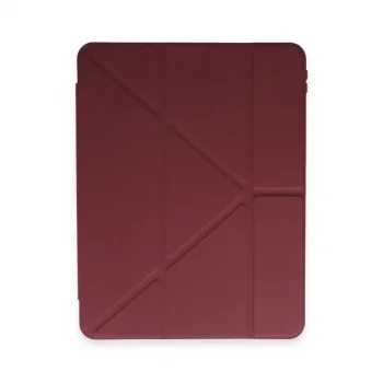 Apple İpad Pro 12.9 (2021) Kılıf Kalemlikli Mars Tablet Kılıfı - Mürdüm