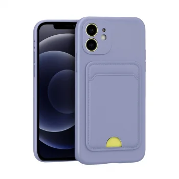 Apple İphone 11 Kılıf Kelvin Kartvizitli Silikon - Lila